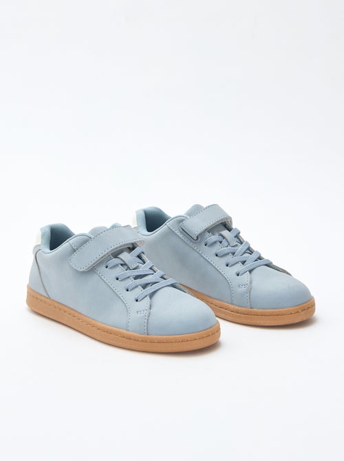 Sneakers basse in simil suede bicolore - Kiabi