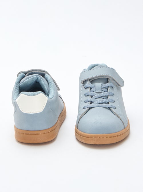 Sneakers basse in simil suede bicolore - Kiabi