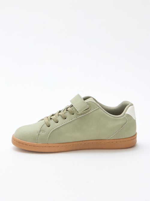 Sneakers basse in simil suede bicolore - Kiabi