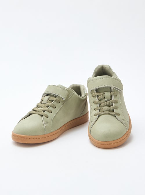 Sneakers basse in simil suede bicolore - Kiabi