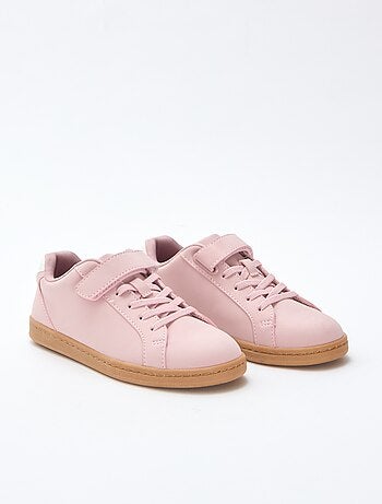 Sneakers basse in simil suede con velcro