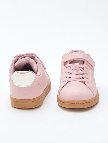 Sneakers basse in simil suede con velcro