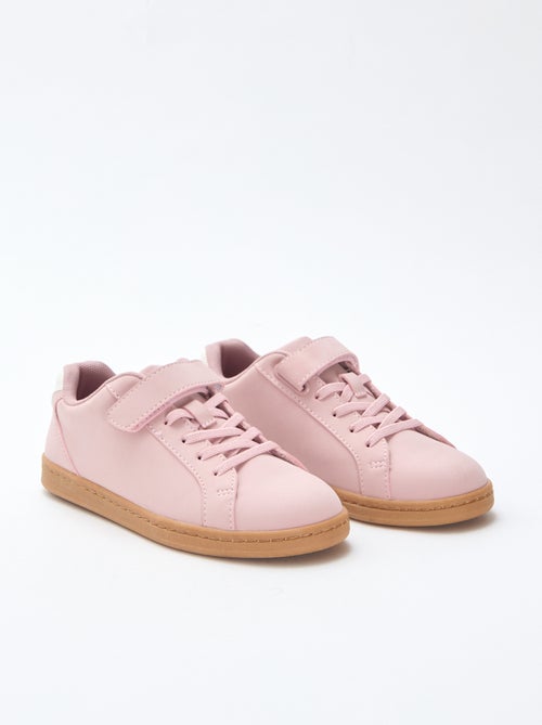 Sneakers basse in simil suede con velcro - Kiabi