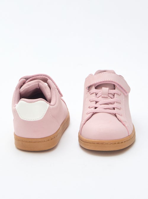 Sneakers basse in simil suede con velcro - Kiabi