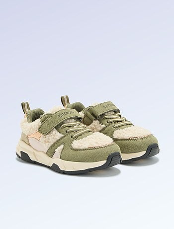 Kitchoun - Sneakers basse in similcamoscio ed effetto montone