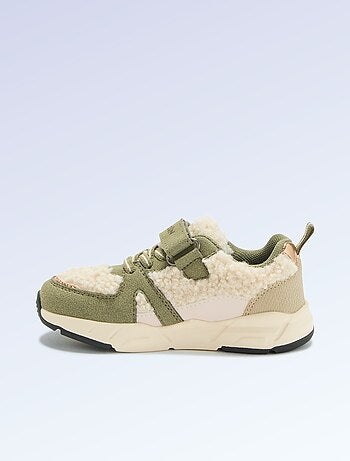 Kitchoun - Sneakers basse in similcamoscio ed effetto montone