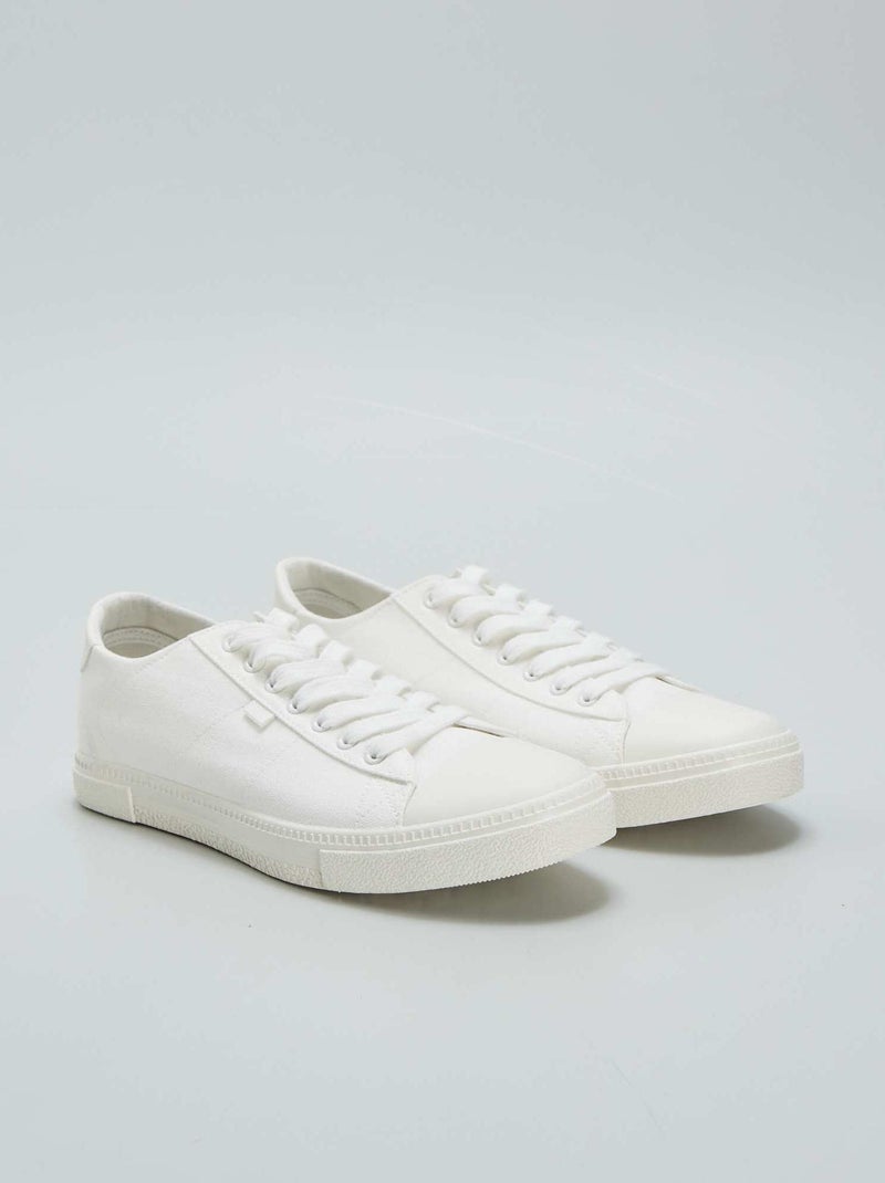 Sneakers basse in tela BIANCO - Kiabi