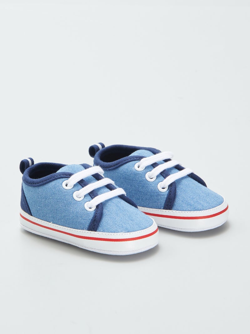 Sneakers basse in tela BLU - Kiabi