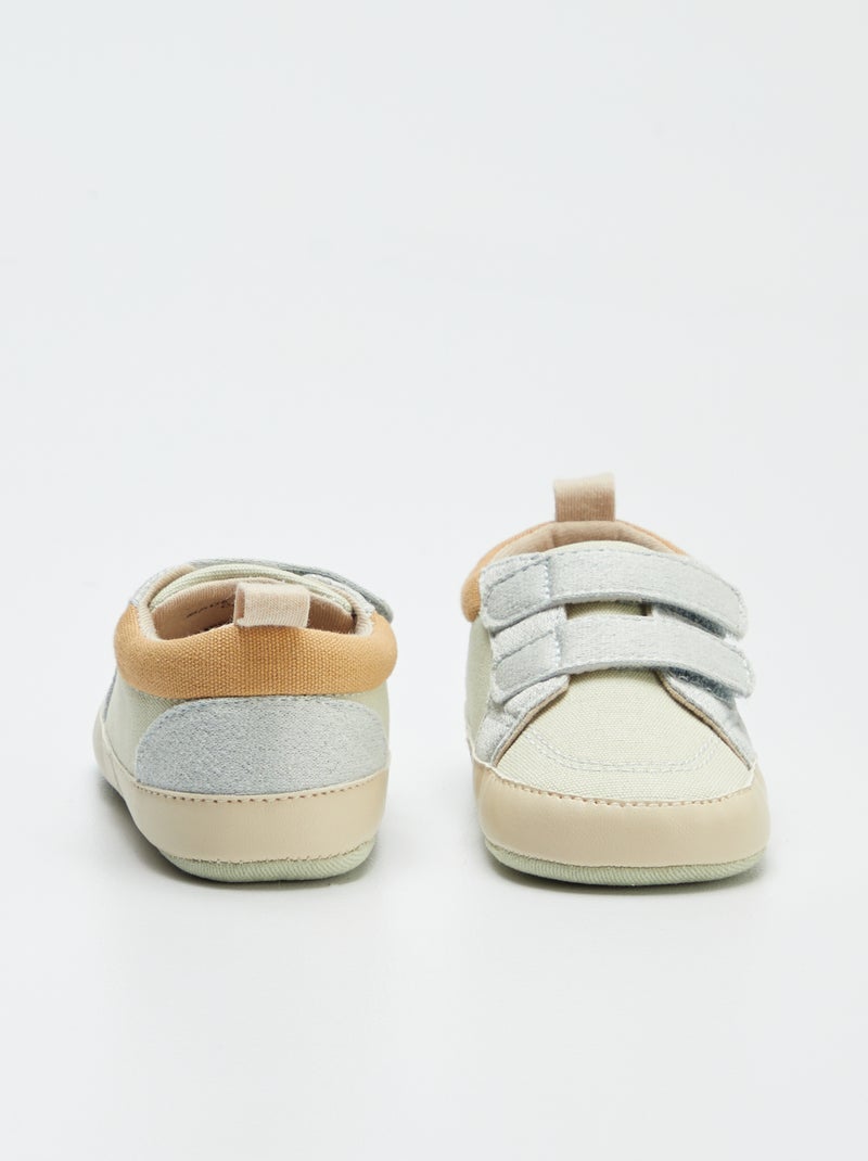 Sneakers basse in tela con chiusure a strappo BLU - Kiabi