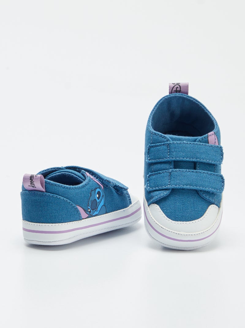 Sneakers basse in tela con chiusure a strappo 'Stitch' 'Disney' BLU - Kiabi