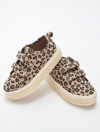 Sneakers basse in tela con suola in corda