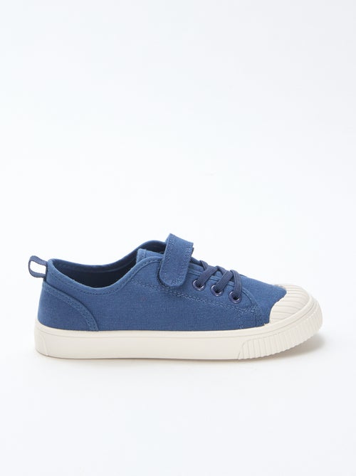 Sneakers basse in tela con velcro - Kiabi
