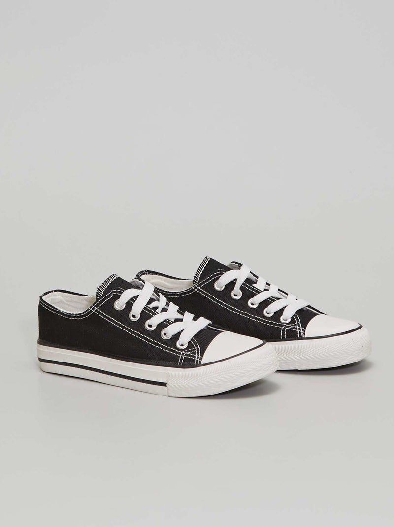 Sneakers basse in tela nero - Kiabi