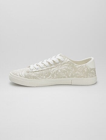 Sneakers basse in tela stampata