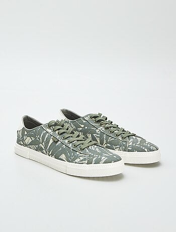 Sneakers basse in tela stampata