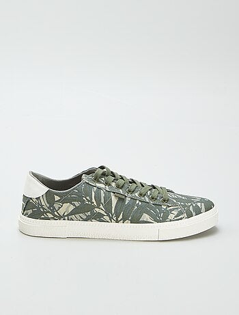 Sneakers basse in tela stampata