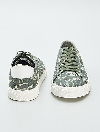 Sneakers basse in tela stampata