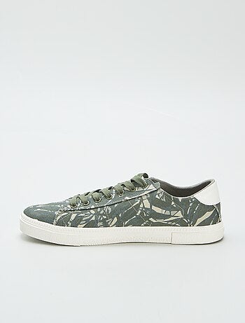 Sneakers basse in tela stampata