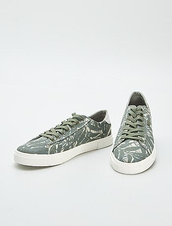 Sneakers basse in tela stampata