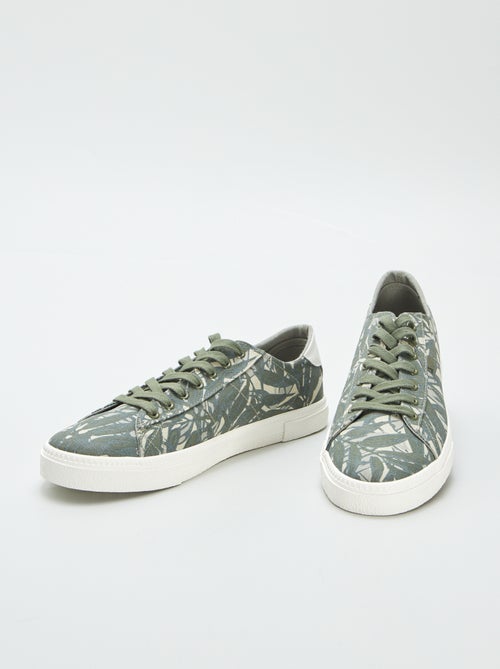 Sneakers basse in tela stampata - Kiabi