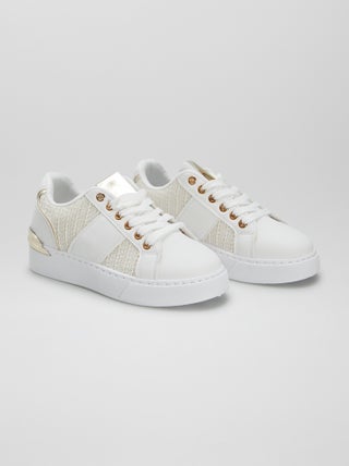 Sneakers basse in vimini