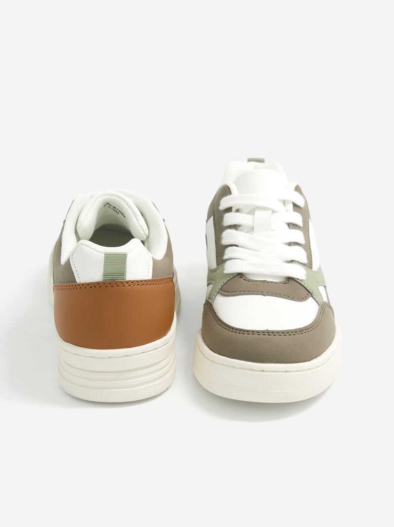 Sneakers basse Kaki - Kiabi