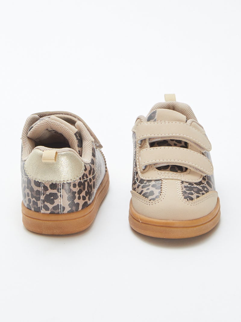 Sneakers basse leopardate BEIGE - Kiabi