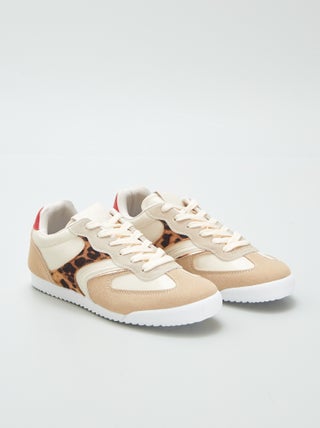 Sneakers basse leopardate