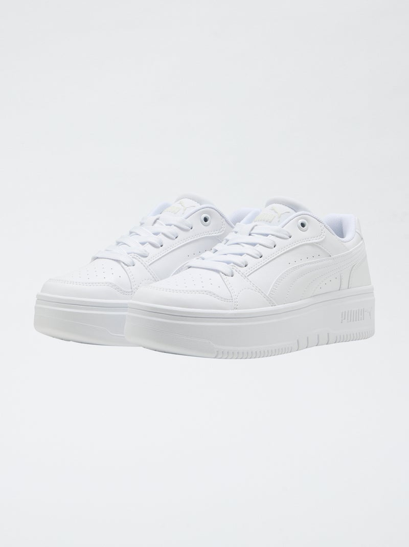 Sneakers basse 'Puma' tinta unita Bianco - Kiabi
