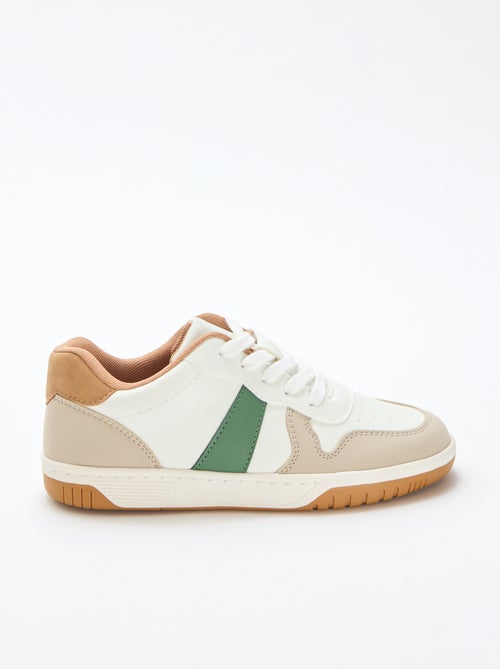 Sneakers basse rinforzate tricolore - Kiabi