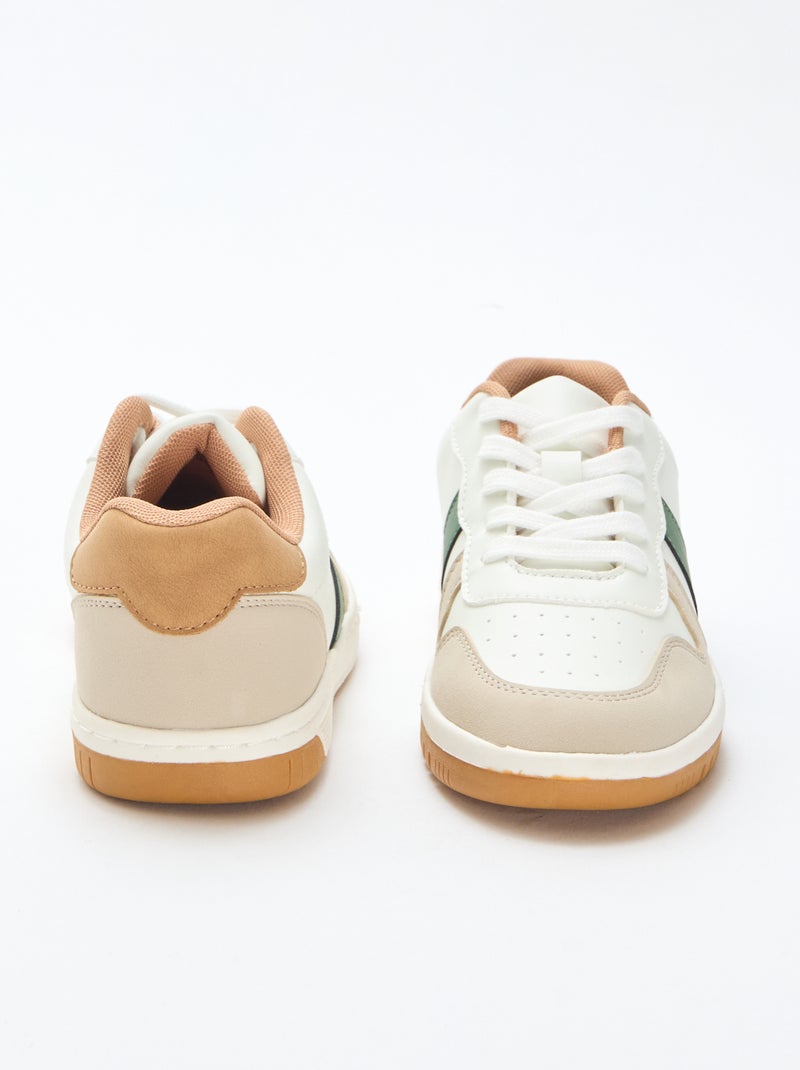 Sneakers basse rinforzate tricolore Bianco - Kiabi