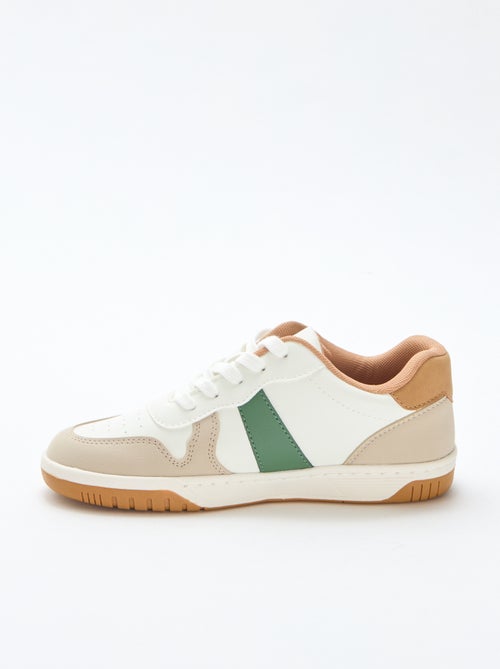 Sneakers basse rinforzate tricolore - Kiabi