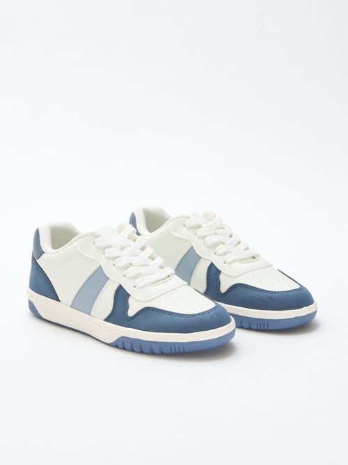 Sneakers basse rinforzate tricolore - Kiabi