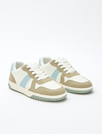 Sneakers basse rinforzate tricolore
