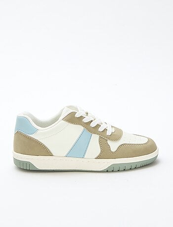 Sneakers basse rinforzate tricolore