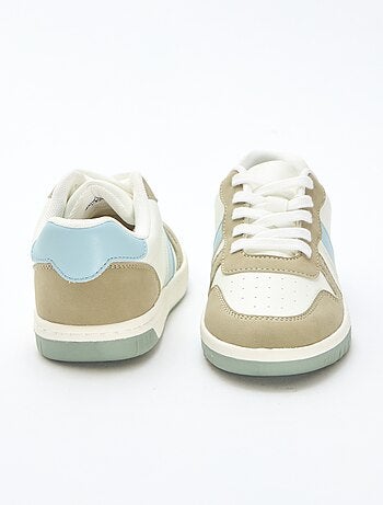 Sneakers basse rinforzate tricolore