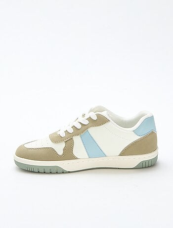 Sneakers basse rinforzate tricolore