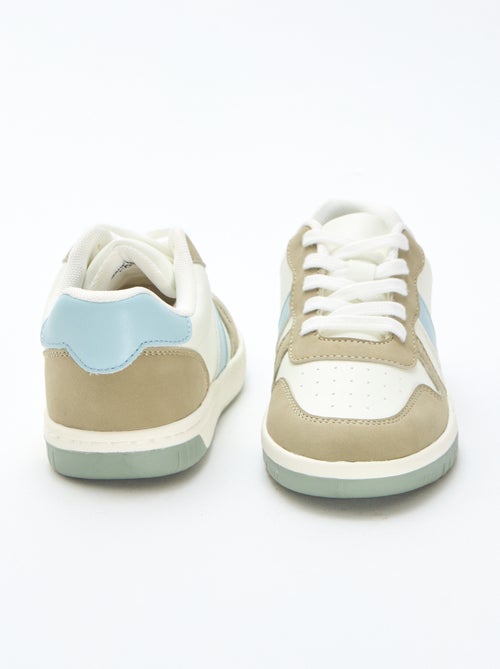 Sneakers basse rinforzate tricolore - Kiabi