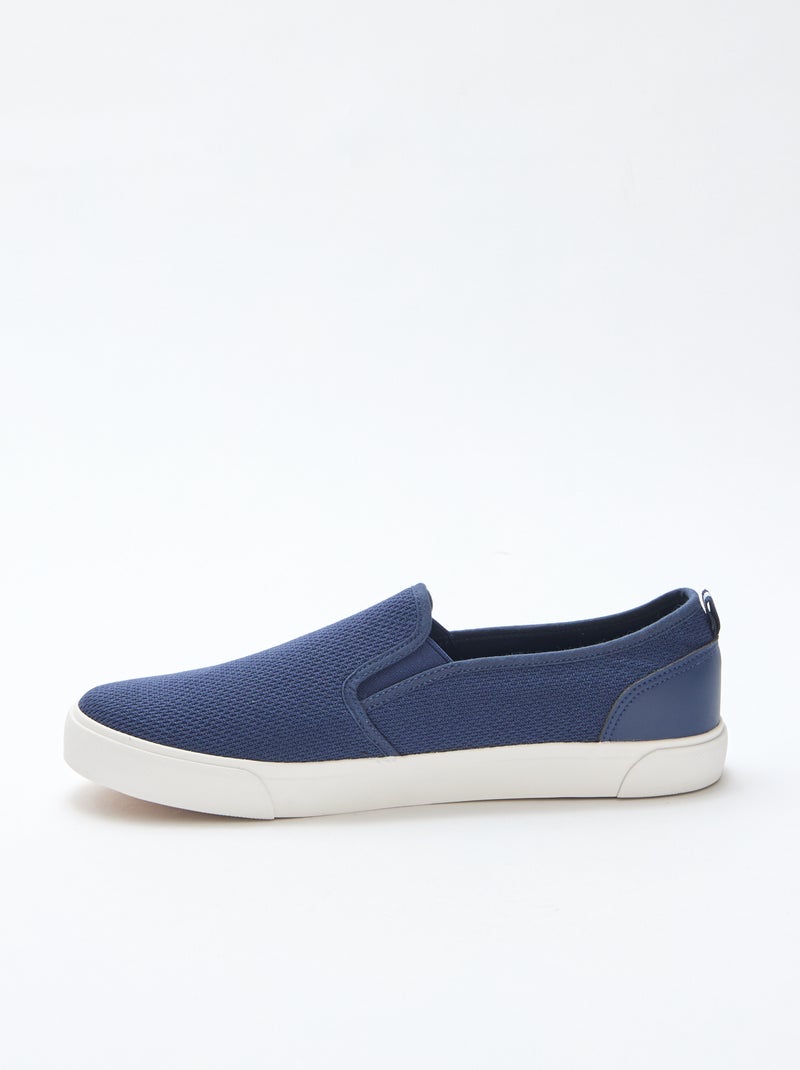 Sneakers basse slip-on in mesh Blu - Kiabi