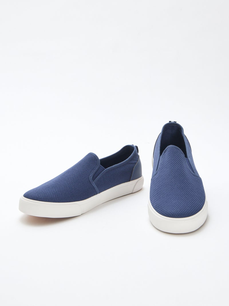 Sneakers basse slip-on in mesh Blu - Kiabi