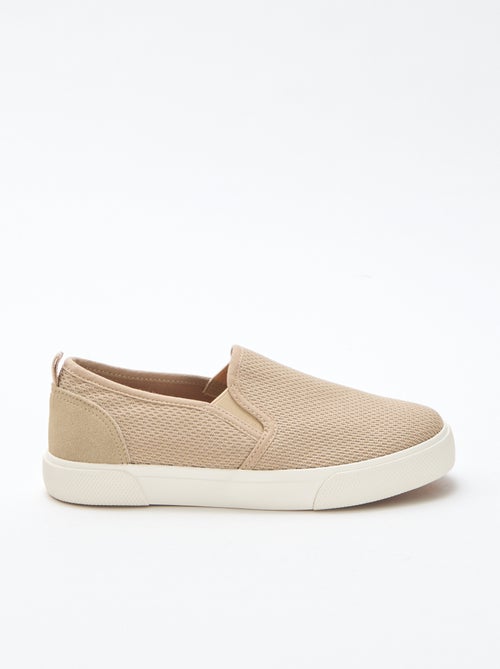 Sneakers basse slip-on in mesh tinta unita - Kiabi