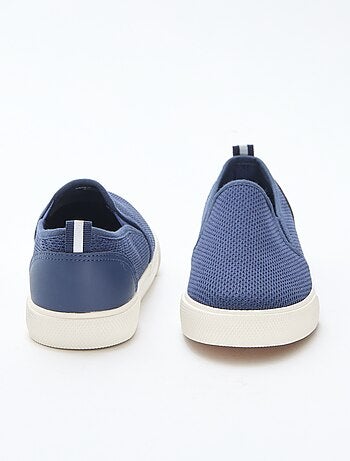 Sneakers basse slip-on in mesh tinta unita