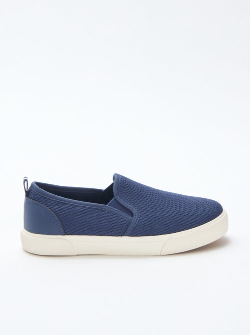 Sneakers basse slip-on in mesh tinta unita - Kiabi