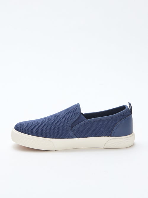 Sneakers basse slip-on in mesh tinta unita - Kiabi