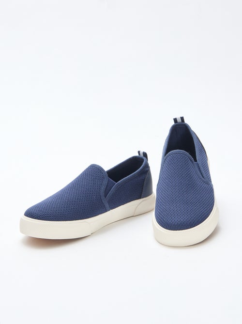 Sneakers basse slip-on in mesh tinta unita - Kiabi