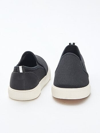 Sneakers basse slip-on in mesh tinta unita
