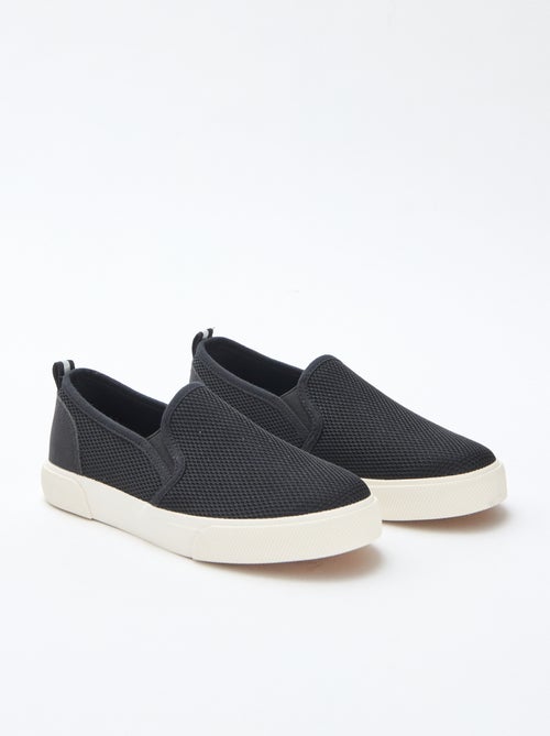 Sneakers basse slip-on in mesh tinta unita - Kiabi