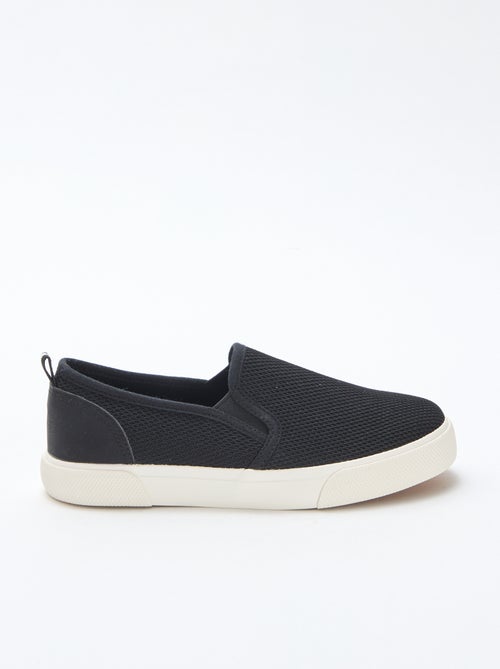 Sneakers basse slip-on in mesh tinta unita - Kiabi