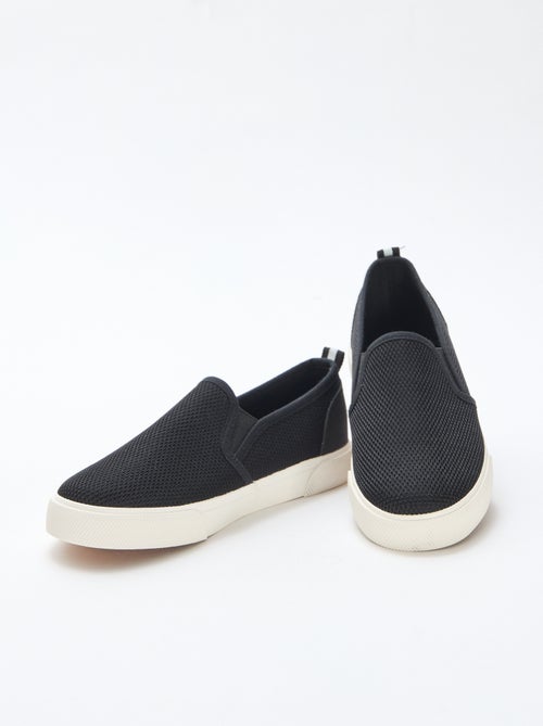 Sneakers basse slip-on in mesh tinta unita - Kiabi