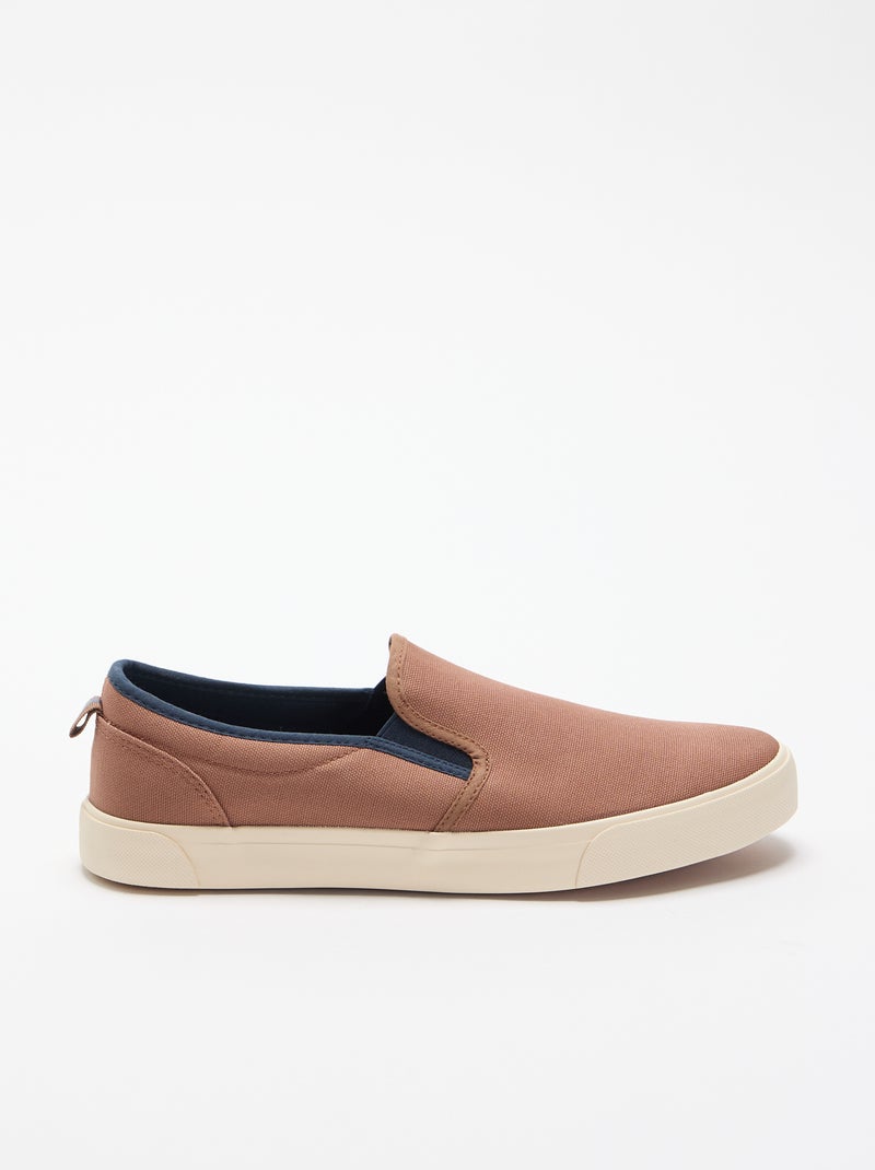 Sneakers basse slip-on Marrone - Kiabi